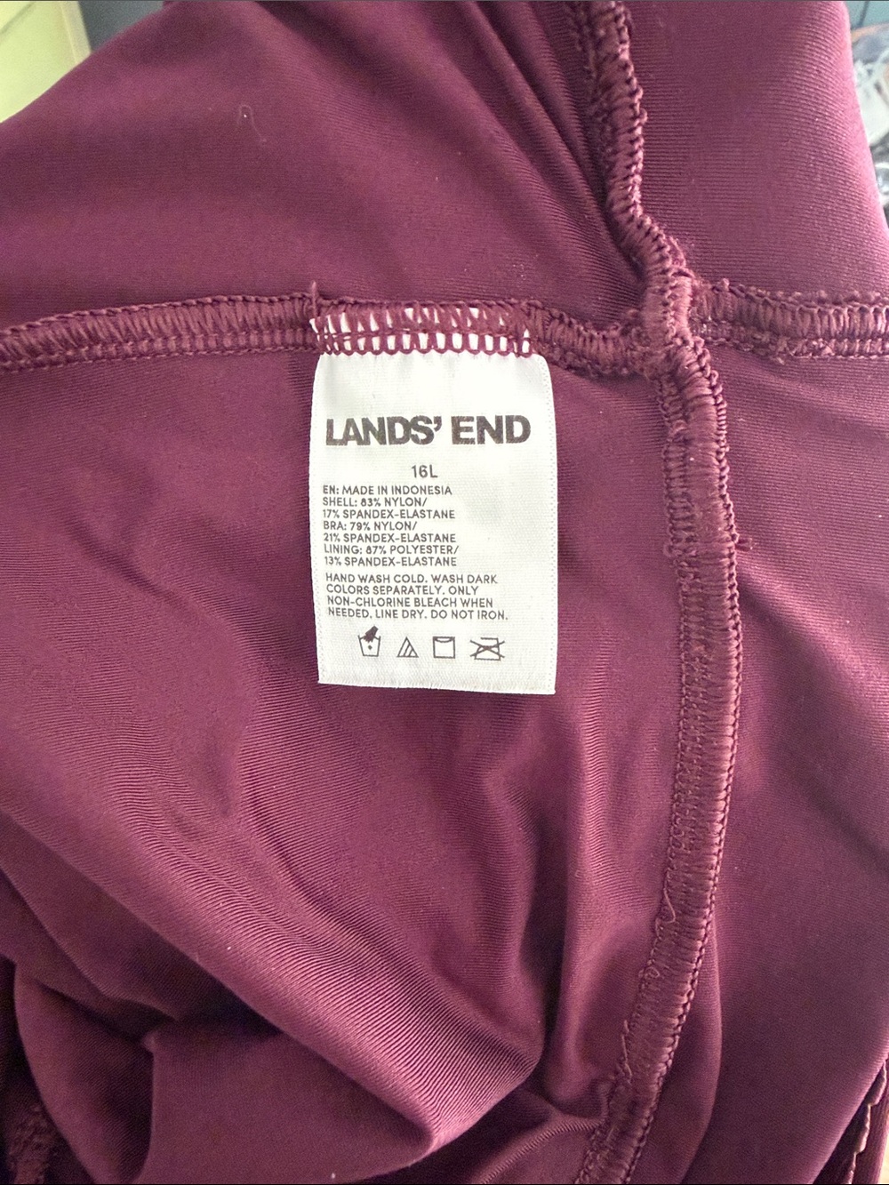 Lands' End Women's Side Tie Mini Swim Dress Swimsuit - Picture 4 of 4
